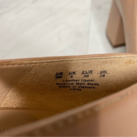 27 Edit Licia Tan Leather Pointy Toe Pump 9M - Picture 13 of 16